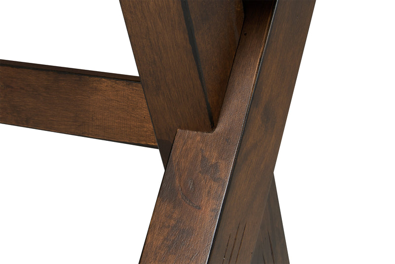 Plum Dining Bench, Wood, Live-Edge Look, 47.25\"W- Nutmeg Brown