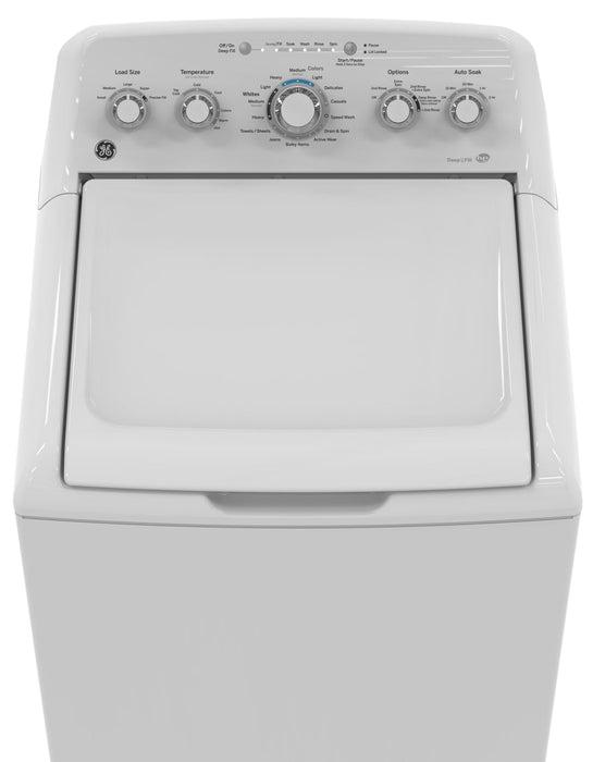 GE 4.9 Cu. Ft. Top-Load Washer with Stainless Steel Drum – GTW460BMMWW