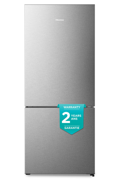 Hisense 27.7\" 14.7 Cu. Ft. Bottom-Mount Refrigerator - Titanium - RB15A2CSE