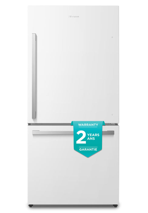 Hisense 31.1\" 17 Cu. Ft. Bottom-Mount Refrigerator - White - RB17A2CWE