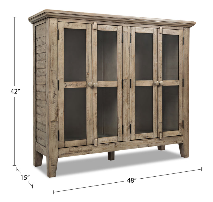 Rocco 48\" 4-Door Accent Cabinet - Natural Wood