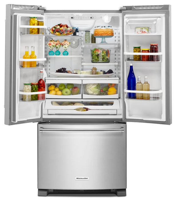 KitchenAid 33\" 22 Cu. Ft. French-Door Refrigerator - Stainless Steel - KRFF302ESS