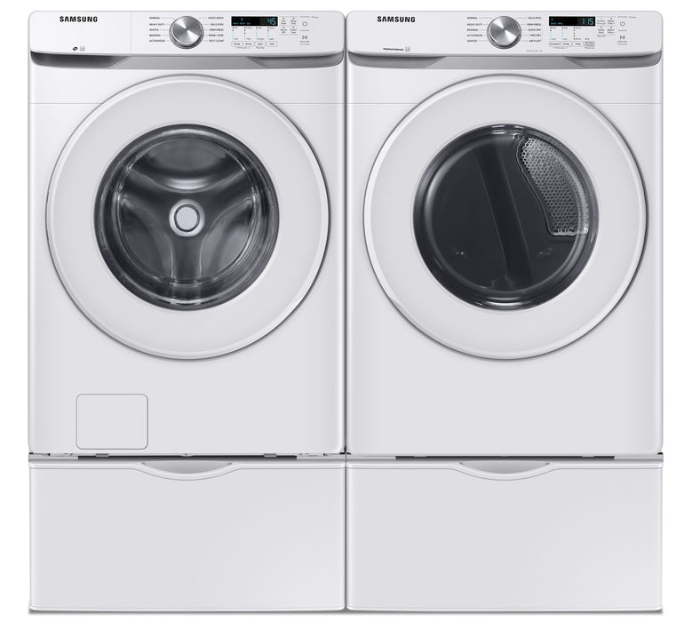 Samsung 5.2 Cu. Ft. Front-Load Washer and 7.5 Cu. Ft. Electric Dryer - White
