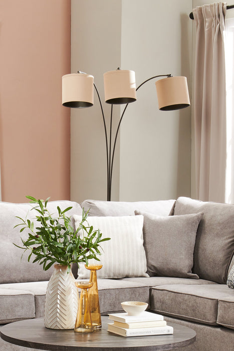 78\" Bean Oil-Rubbed Bronze 3-Light Arc Floor Lamp