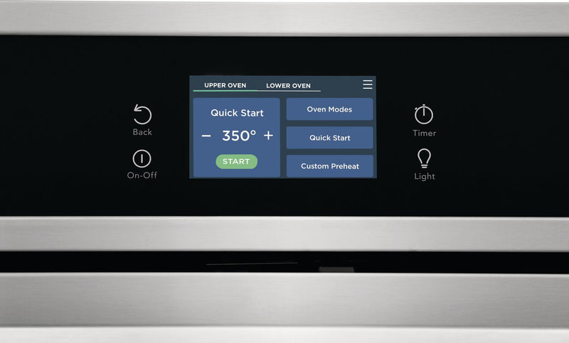 Frigidaire 30\" 5.3/5.3 Cu. Ft. Electric Double Wall Oven with Fan Convection - Stainless Steel - FCWD3027AS