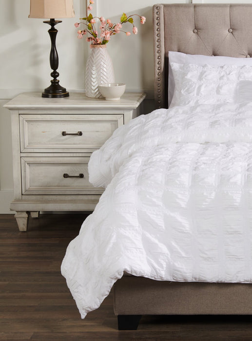 Elanna 4-Piece King Comforter Set - White