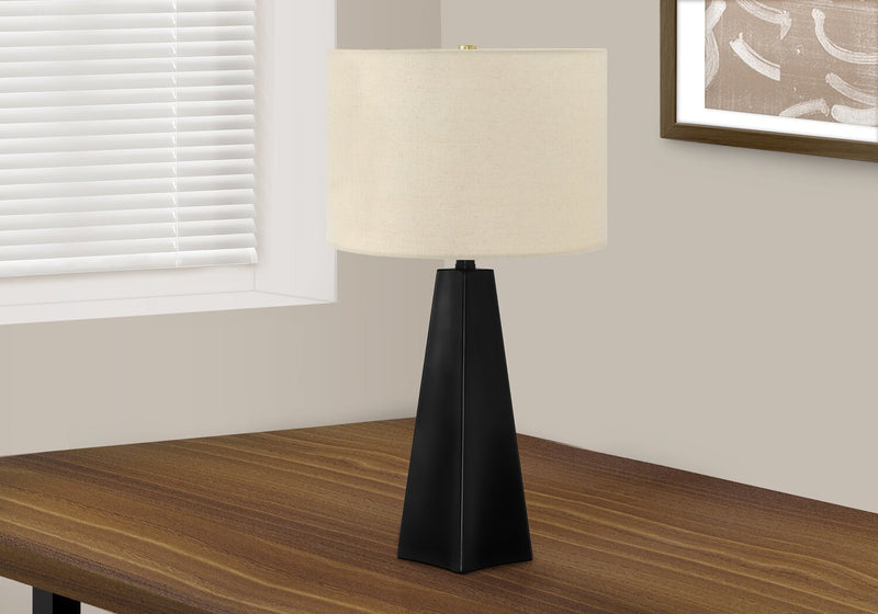 27\" Black Resin Table Lamp