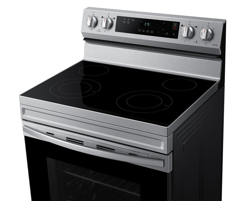 Samsung 6.3 Cu. Ft. Smart Electric Free Standing Range with Steam Clean - Stainless Steel - NE63A6111SS/AC
