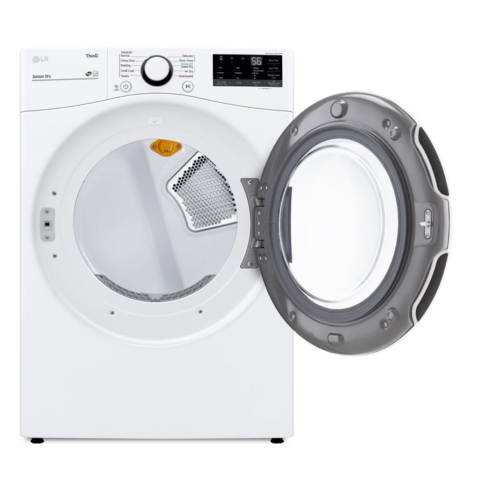 LG 7.4 Cu. Ft. Smart Electric Dryer - White - Stackable - DLE3600W