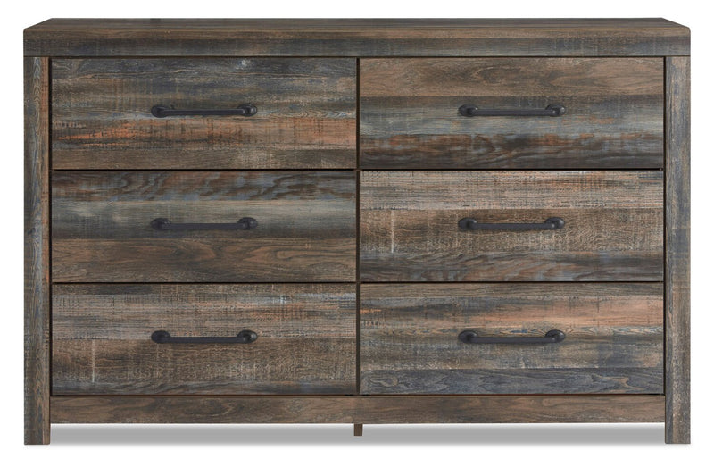 Abby Bedroom 6-Drawer Dresser, 58.7\"W x 36.42\"H - Brown