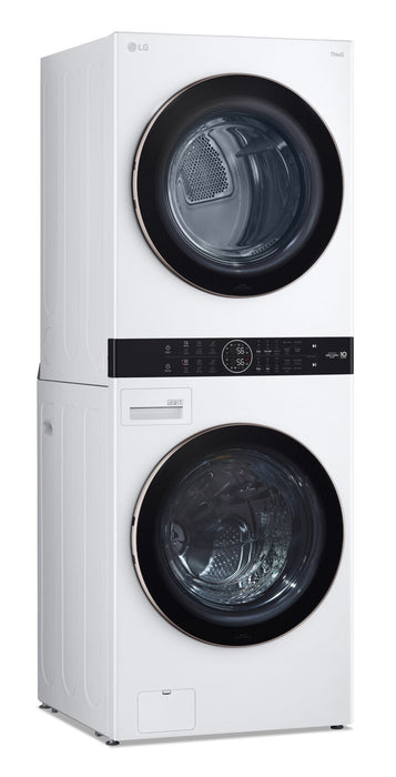 LG 5.2 Washer/7.4 Dryer Cu. Ft. Front-Load High-Efficiency Washtower™ - White - WKE100HWA