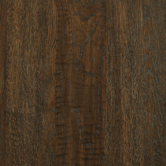 Terza 55.13\" Contemporary Coffee Table - Dark Brown Wood Top with Bronze Metal Legs