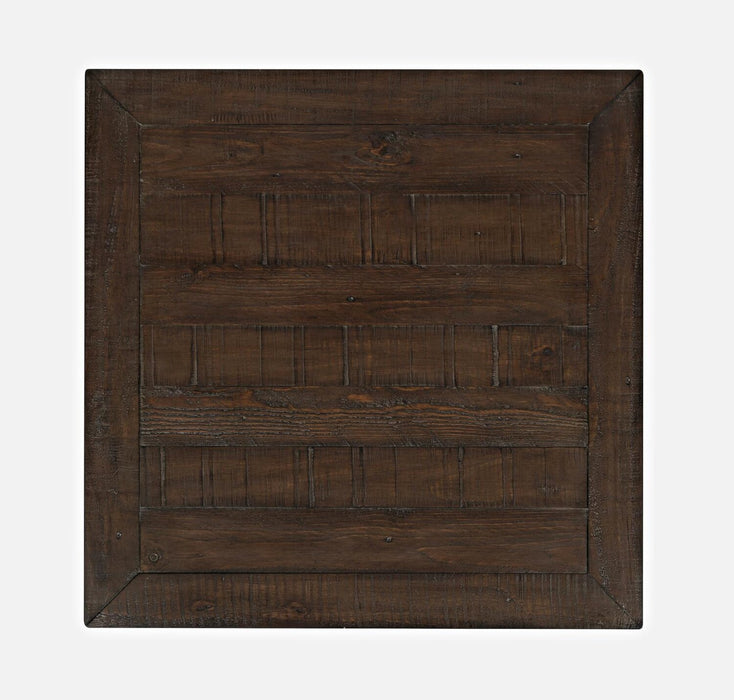 Morgan 24\" Rustic End Table with Storage and Shelf - White with Reclaimed Wood