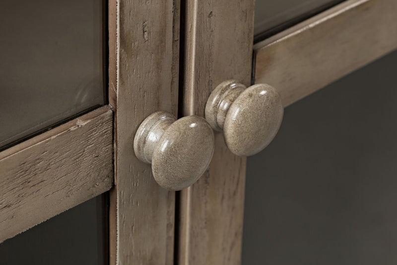 Rocco 70\" 6-Door Large Accent Cabinet - Natural Wood