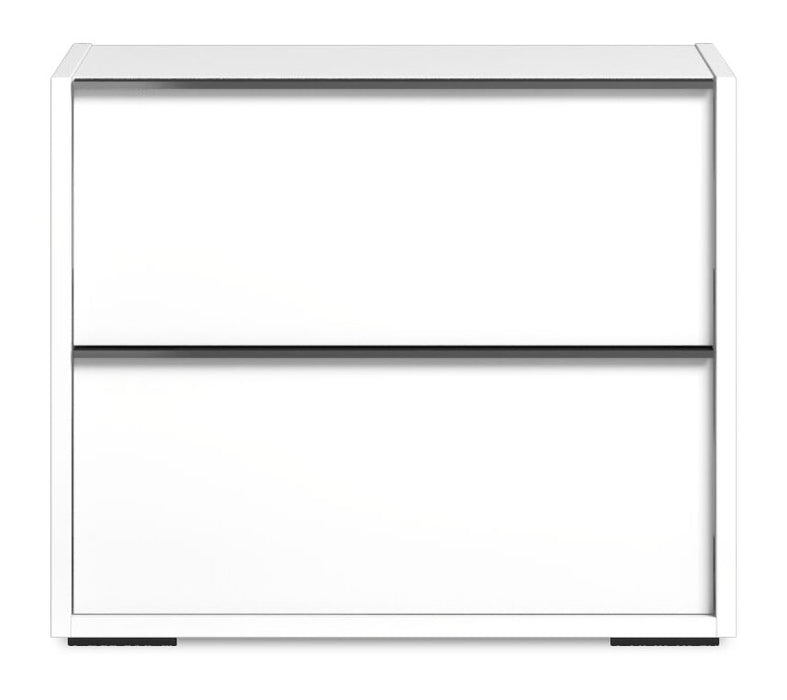 Gino 6pc Bedroom Set with Panel Bed, Dresser, Mirror & Nightstand - Made in Italy, Modern, White - King Size