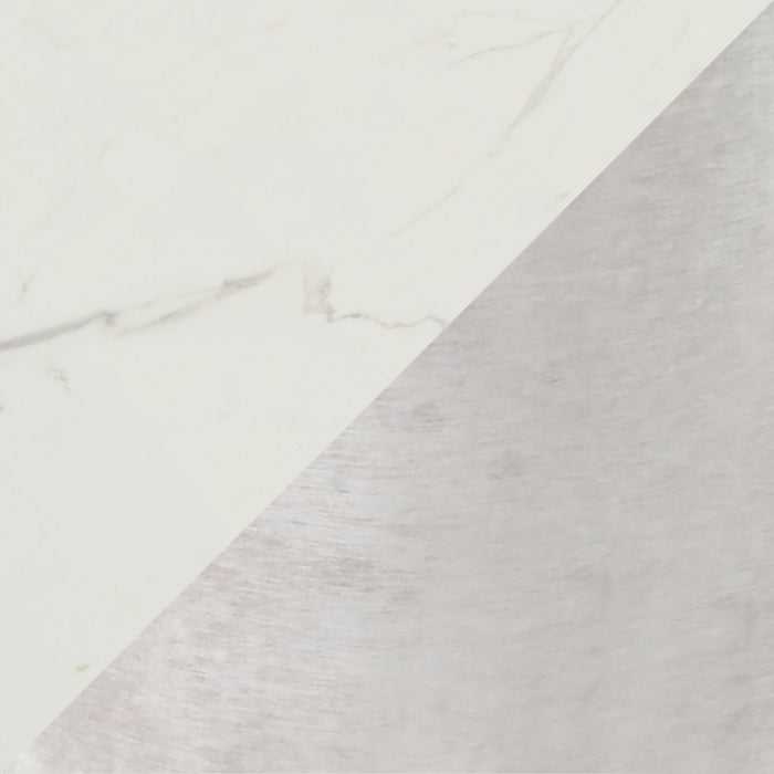 Verona 5pc Dining Set with Table & 4 Lexi Chairs, Culture Marbled Top, Metal, 42\"W Round - Taupe