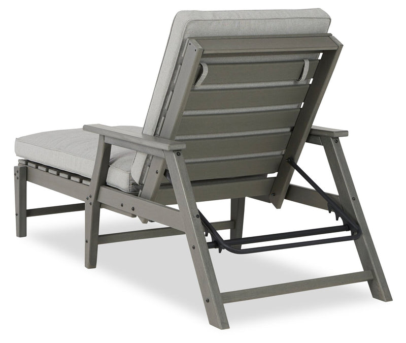 Cape Outdoor Patio Lounger with Adjustable Backrest -UV & Weather Resistant - Grey