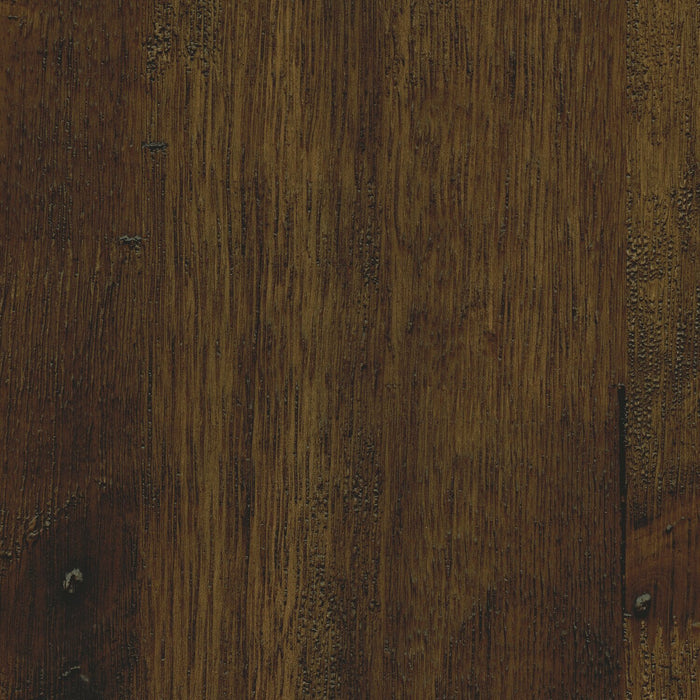 Woodland 23.4\" Rustic Coffee Table - Brown Oak Finish with Metal Legs