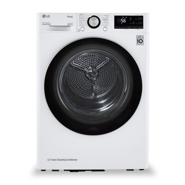 LG 24\" 4.2 Cu. Ft. Smart Heat Pump Dryer - White - Stackable - DLHC1455W