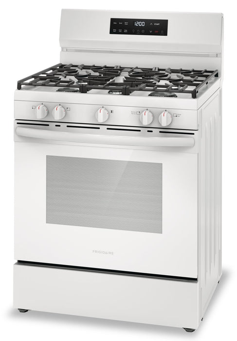 Frigidaire 5.1 Cu. Ft. Gas Range With Quick Preheat and Five Burner Cooktop - White - FCRG3062AW