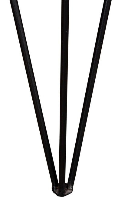 Kaleb 58\" Rustic Sofa Table - Brown and Black with Metal Legs