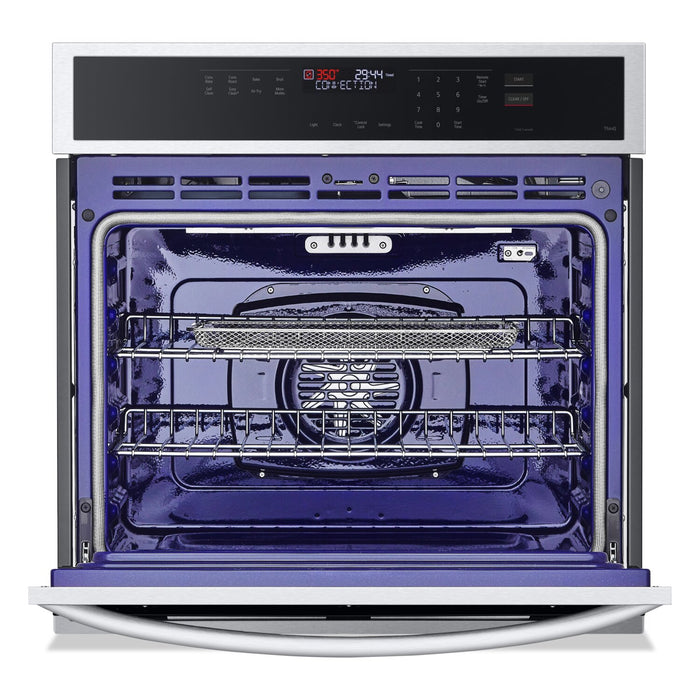 LG 30\" 4.7 Cu. Ft. Electric Wall Oven with True Convection - Smudge Proof Stainless Steel - WSEP4723F