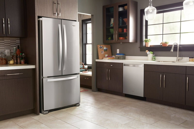 Whirlpool 33\" 22 Cu. Ft. Bottom-Mount Refrigerator - Fingerprint Resistant Stainless Steel - WRFF5333PZ