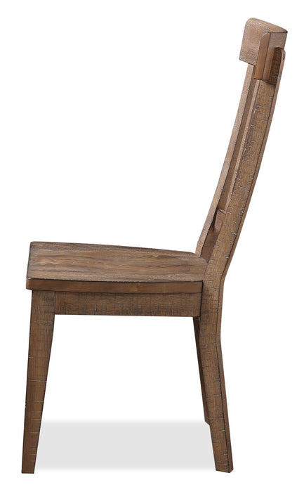 Cedar Dining Chair, Pine Wood, Slat Back - Brown