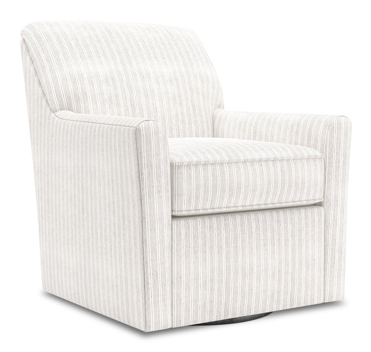 Made in Canada Sofa Lab Customizable Swivel 31\" Fabric Accent Chair - Dolphin White