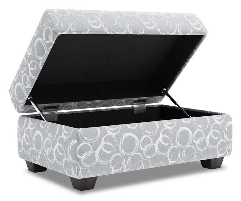 Made in Canada Customizable Sofa Lab The Trunk 39\" Fabric Ottoman with Storage - Alloy Multicolour