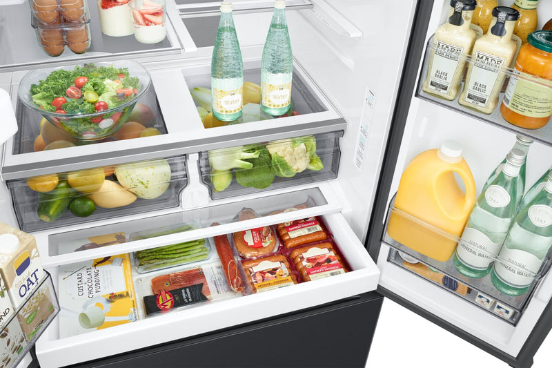 Samsung 36\" 31 Cu. Ft. Full Depth French-Door Refrigerator - Matte Black Steel - RF32CG5400MTAA