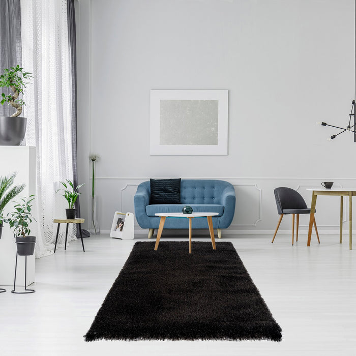Glam Black Area Rug - 7' 9\" x 9' 5\"