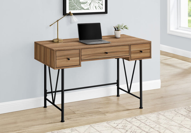 Shia 47.25\" Office Desk with 3-Drawers - Natural