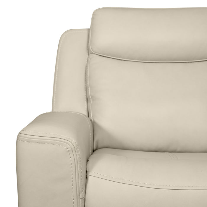 Scott Living Prescott 42.5\" Genuine Leather Power Reclining Chair with Power Headrest - Platinum Grey