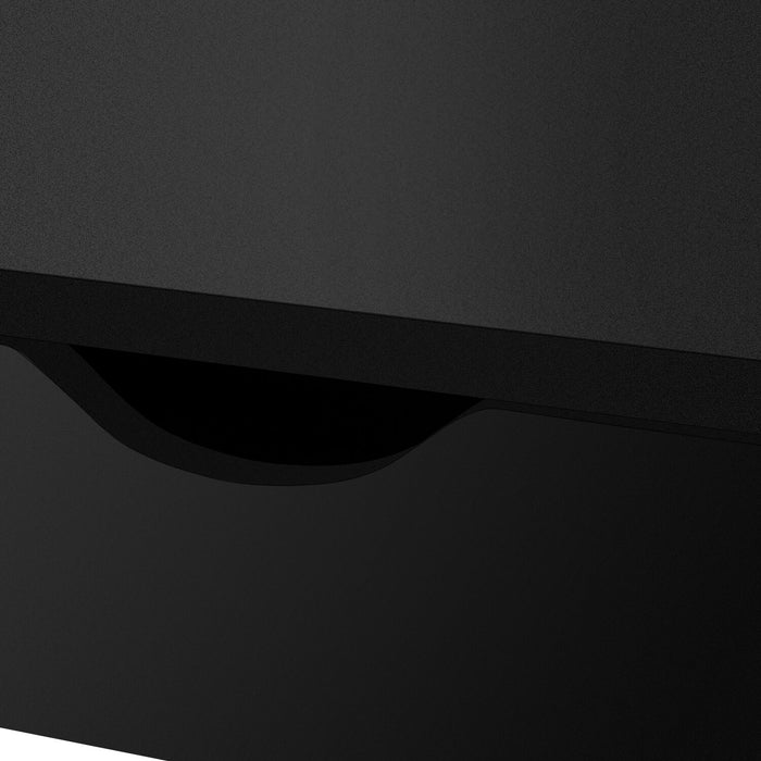 Norris 31.5\" Compact Office Desk with 4-Drawers - Black