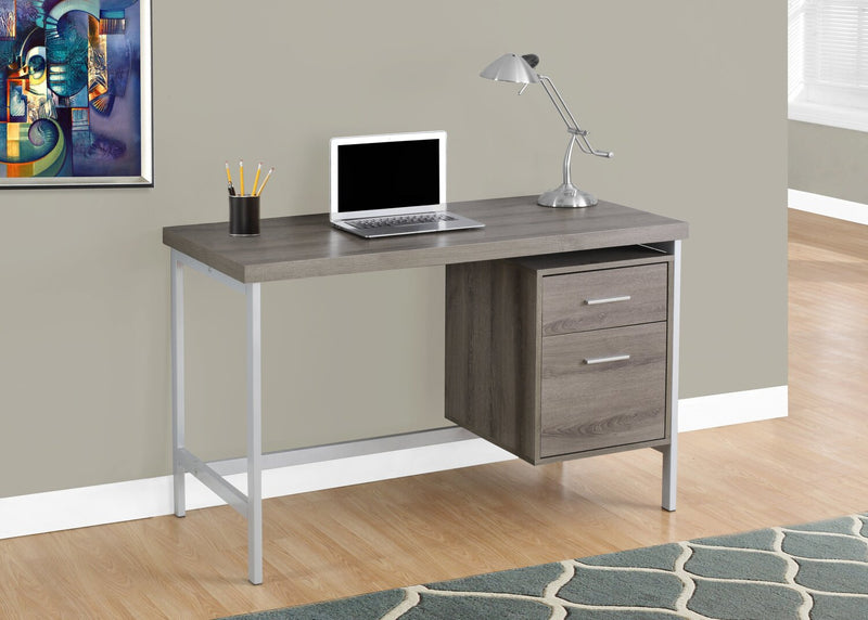 Lindsay 47.25\" Office Desk with 2-Drawers - Taupe