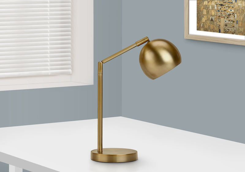 19\" Gold Metal Desk/Task Lamp