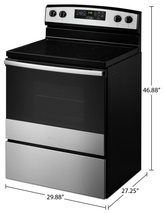 Amana 4.8 Cu. Ft. Electric Range with Self-Clean - Stainless Steel - YAER6603SMS