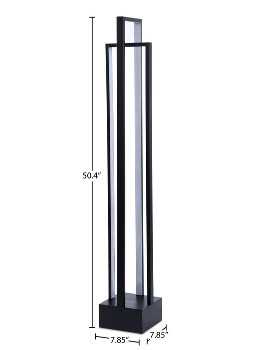 Kieran 50.4\" Black LED Floor Lamp