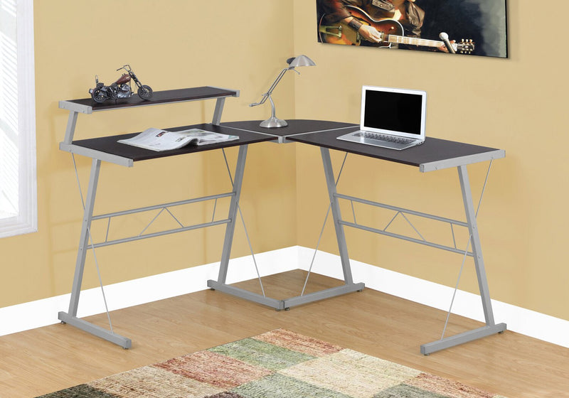 Elias 57\" L-Shaped Office Desk - Espresso