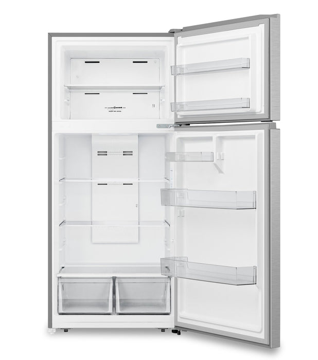 Hisense 29.7\" 18 Cu. Ft. Top-Mount Refrigerator - Silver - RT18A2FSD
