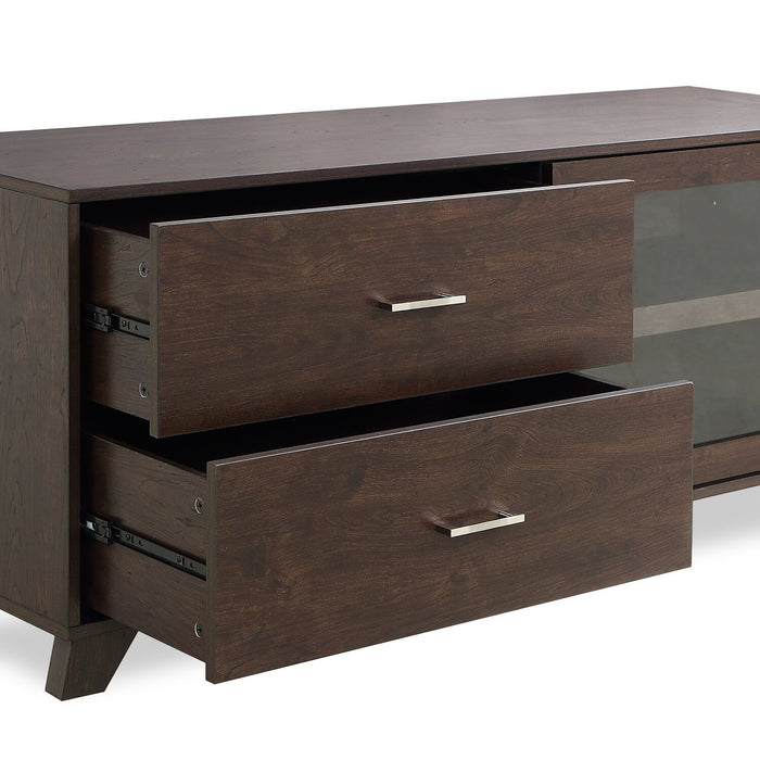 Jacob 60\" Modern TV Stand with Storage and Cable Management for TVs up to 65\"- Espresso