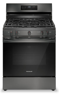 Frigidaire 5.1 Cu. Ft. Gas Range With Air Fry and Convection Bake - Black Stainless Steel - FCRG3083…