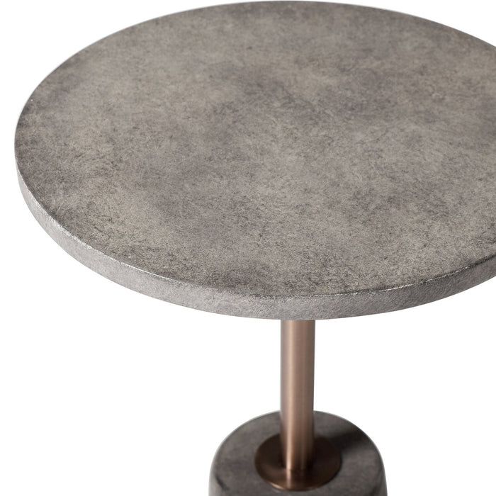 Rosalee 18\" Accent Table - Grey Cement Top & Base