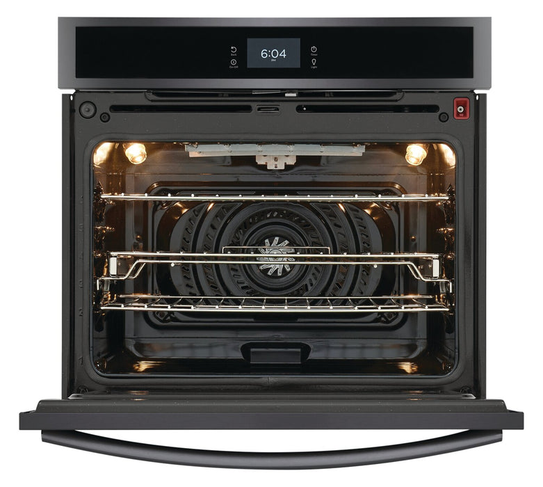 Frigidaire Gallery 30\" 5.3 Cu. Ft. Electric Single Wall Oven with Total Convection - Smudge-Proof® Black Stainless Steel - GCWS3067AD