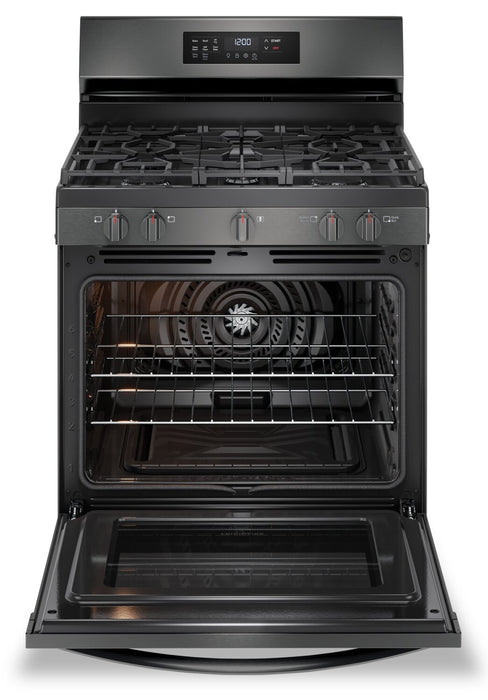 Frigidaire 5.1 Cu. Ft. Gas Range With Air Fry and Convection Bake - Black Stainless Steel - FCRG3083AD