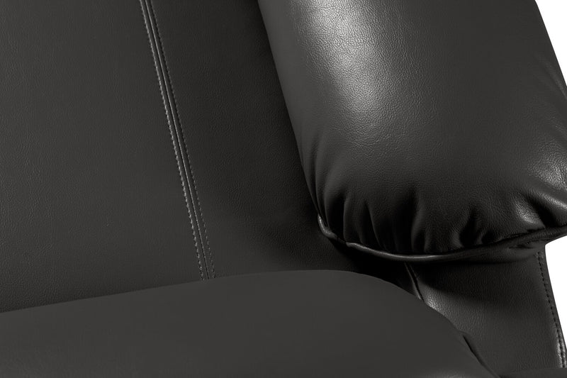 Chandler 37\" Leather-Look Fabric Reclining Chair - Grey