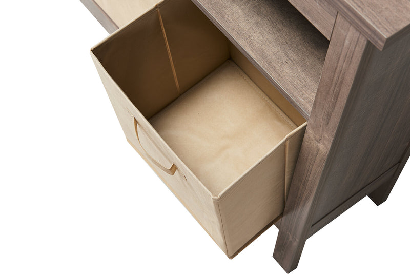 Kimberly 47.25\" Hall Table with Three Baskets - Beige