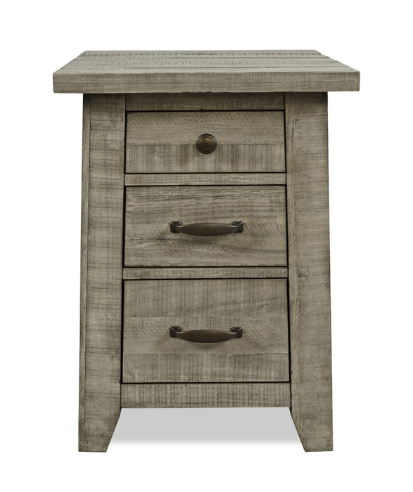 Colson 18\" Rustic Chairside Table with Storage - Driftwood