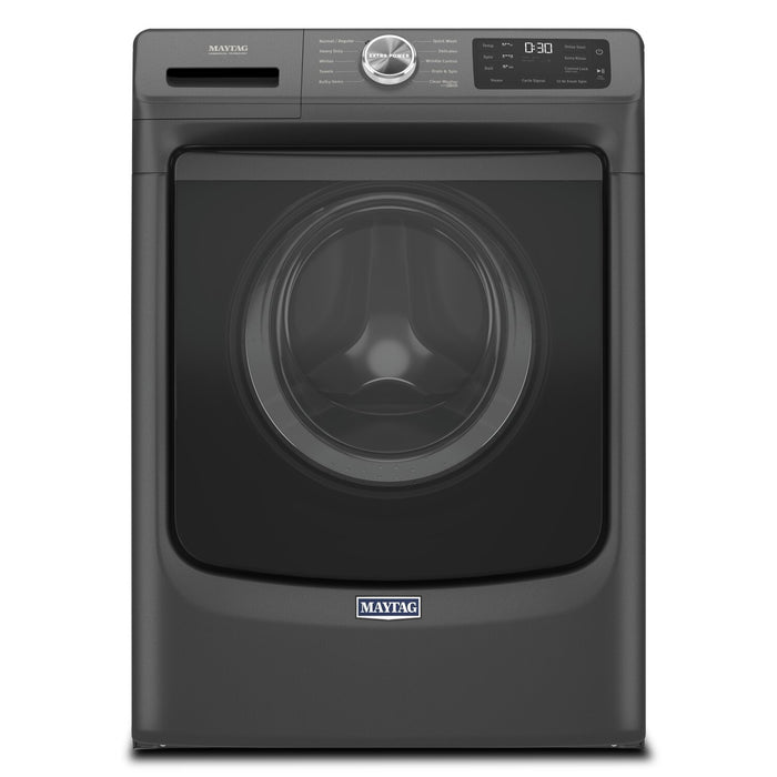 Maytag 5.2 Cu. Ft. Front-Load High-Efficiency Steam Washer - Volcano Black - Stackable - MHW5630MBK